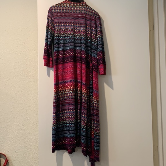 Geographic print wrap dress - Picture 3 of 4